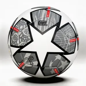 Colorful Durable Standard Size 5 Soccer Ball, Football Balls, Machine-Stitched Soft PU Material, Ideal for Games, Training, Outdoor Sports, Includes Inflation Needle, Football Equipment