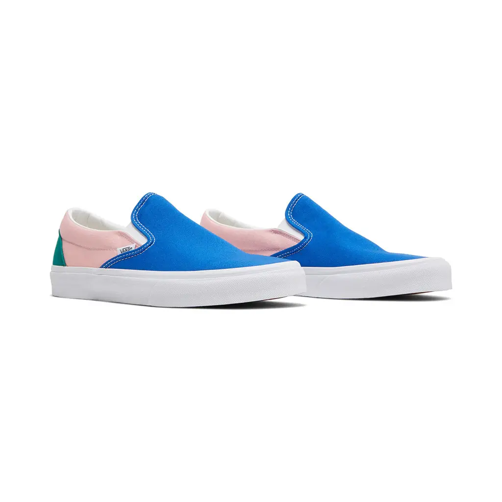 VANS Women's Classic Slip-On Retro Court Footwear - Comfortable Low Profile Canvas Uppers, Supportive Padded Collars, Slip-On Convenience, Rubber Sole Walking Shoes, Slip On Style