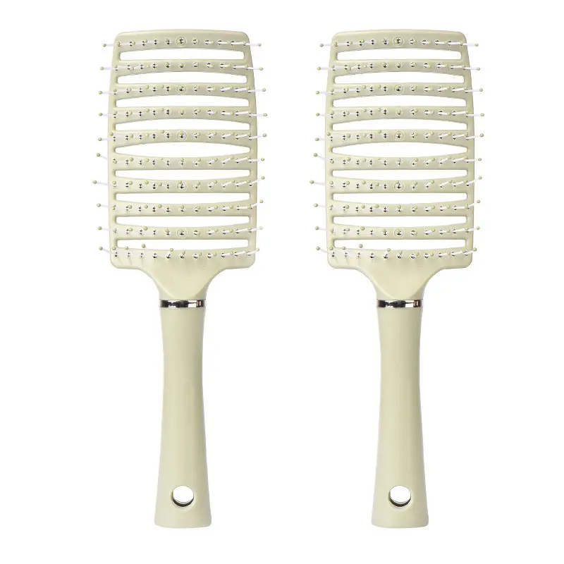 2Counts Portable Unisex Deep Massage Comb, Hair Detangling Comb, Anti-Knot Curl Hair Care Tool, Efficient Design, Home Use Scalp Care Brush, Salon Professional Static Hair Detangler, Anti Static Hairbrush