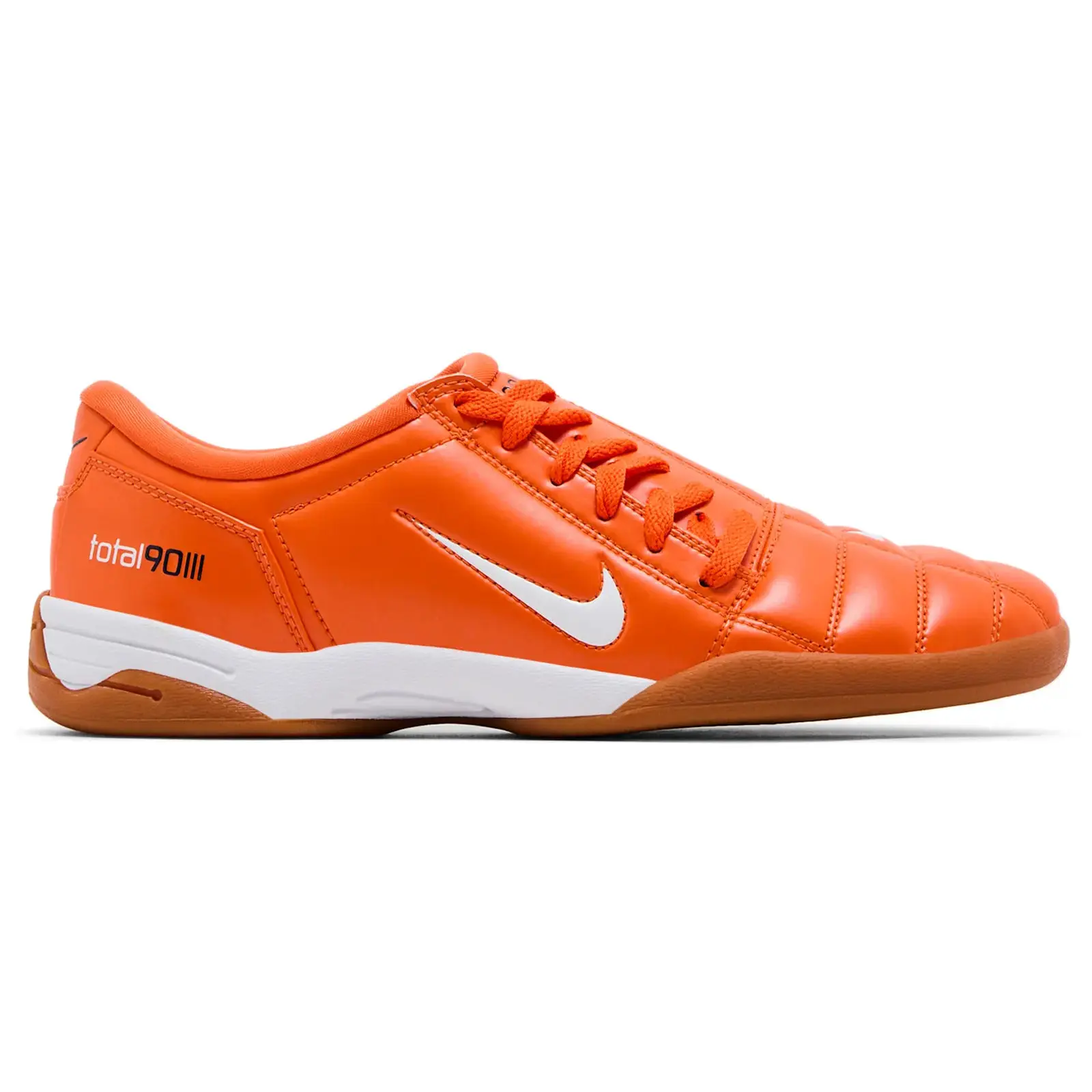 NIKE Total 90 3 SP Safety Orange Men's Indoor Soccer Cleats - HJ9351-800 Vintage T90 Trainers, Metallic Gold Accents, Comfortable Fit, Authenticity Guaranteed