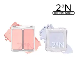 2aN | Dual Color Face Blush Palette X Pure Glash Powder Highlighter | Soft Blur & Glow Duo