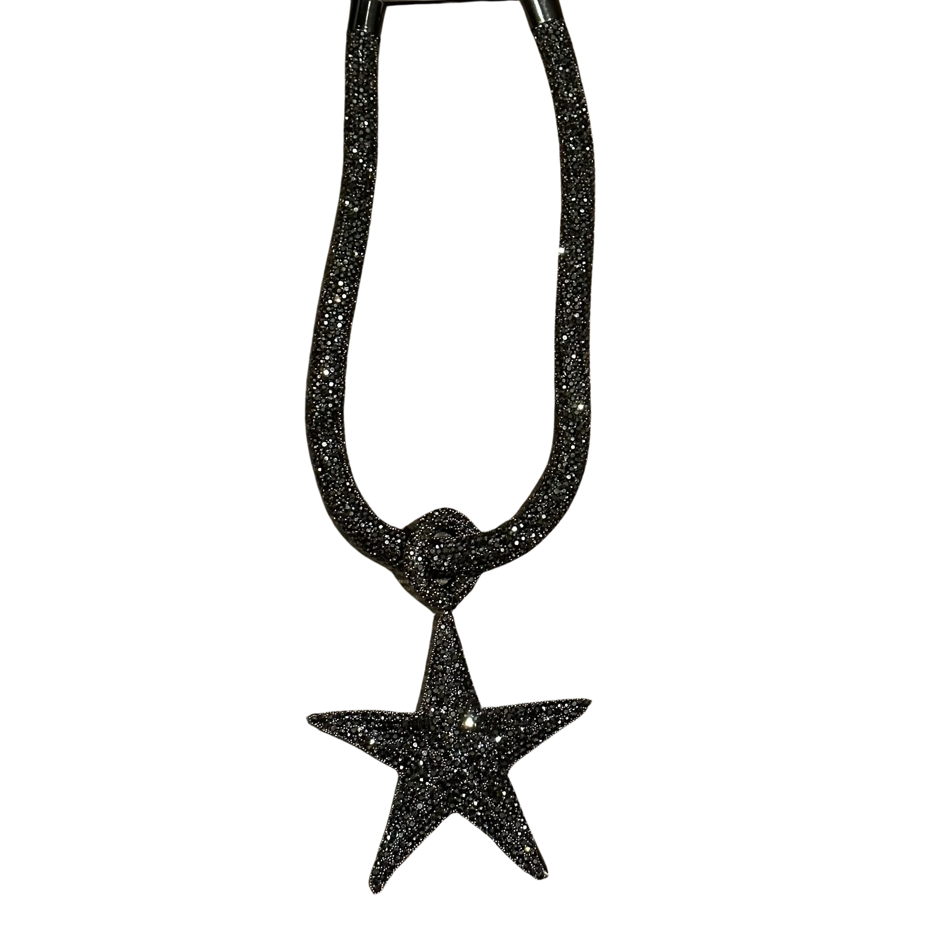 Rhinestone Star Necklace 16" w/ 3" Extender