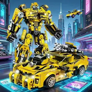 1650 Pieces Mech Building Set, Two-In-One Robot Model Kit, Educational Assembly Blocks, Halloween, Christmas, Birthday Gifts, Building Block Sets