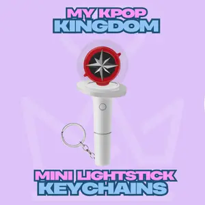 KPOP Mini Light Stick Keychain - Lightweight Plastic, Compact Design, Includes 1 Light Stick, 10 Light Modes, Ideal for Everyday Use
