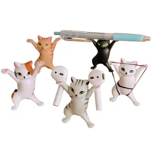 Adorable Anti-Slip Cat Ear AirPods Holder Desk Decor, Cute Office & Home Accessory, Multi-Purpose Cat Figurine for Desk, Shelf, Creative Gift Idea, Desk Organizer