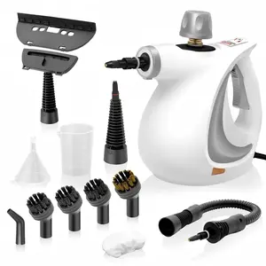 [PrideMonthCleaning] Pressurized Handheld Steam Cleaner with 12 Accs, Multi-Purpose for Home, Floors, Tile, Windows, Grout & Car, Grey 3.0 Carpet, Deep Spring Clean