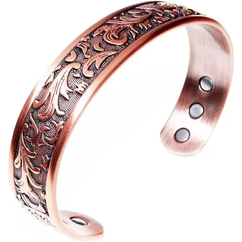 Copper Bracelet Adjustable Size,Pure Copper Magnetic With 6 Magnets