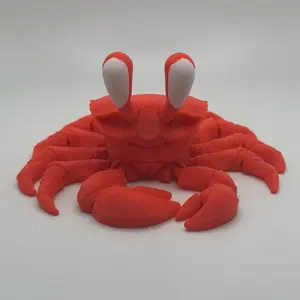 Ghost Crab Figurine 3D Printed – Cute Desk Crab, Ocean-Inspired Mini