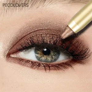 1PC Green Color Pearlescent Pen High Light Stick Waterproof Eye Makeup Silkworm Lying Pen/Rotating Smoky Pearlescent Matte eye shadow Pen Glitter Eyeshadow Stick