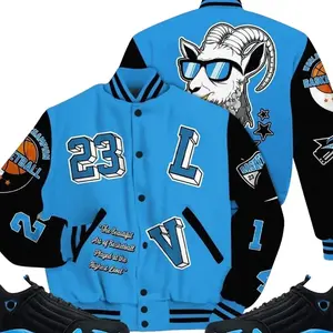 14 University Blue Outfits, Black University Blue 14s Varsity Jacket, AIR Number 23 Got Em Unisex T-Shirts To Match Sneakers Streetwear