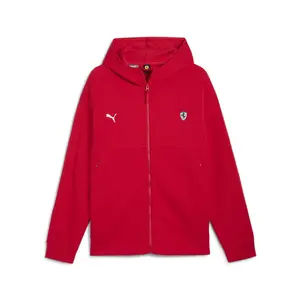 PUMA Mens Scuderia Ferrari Style Sweat Jacket Athletic Outerwear Casual - Red