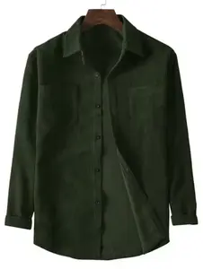 Men's Casual Corduroy Lapel Old Money Shirt Long sleeves