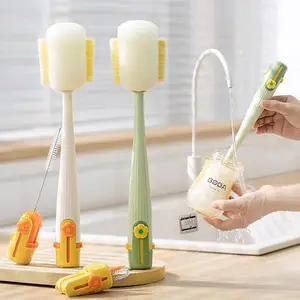 5 in 1 Bottle Cleaning Brush, Multifunctional Cup Cleaner Brush Set, 5 in 1 Bottle Cleaning Brush Set for Efficient Cleaning of Bottle Body, Neck, Straw, Seams & Lids