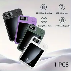 Portable Power Bank with Digital Display, 1 Count Wireless Magnetic Fast Charging Bank, 3 In Multifunctional Mobile Phone Charger