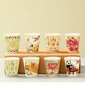 Premium Ceramic Mini Tea Cups Chinese Style Home Gift Set Host Cup Coffe Cup