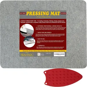 Wool Pressing Mat - 17" x 13.5" Quilting Ironing Pad - Felted Wool Iron Board for Quilters, Great for Quilting & Sewing
