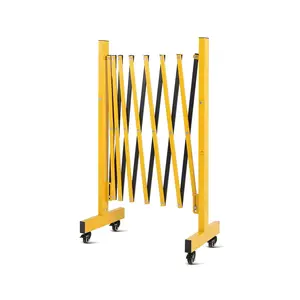 🚧 Expand it, lock it, block it. 8-23ft metal barricade gate on wheels—no tools, no wobble.