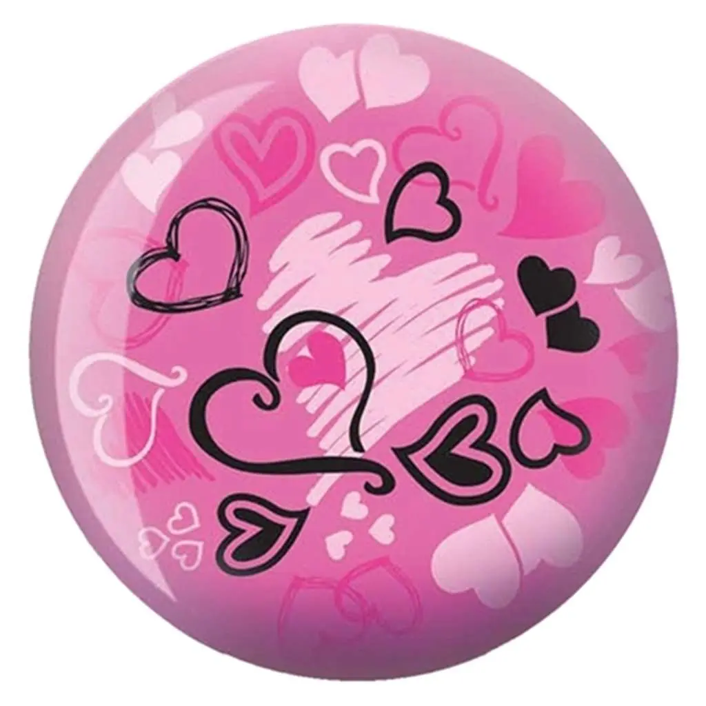 Brunswick Hearts Glow Viz-A-Ball Bowling Ball - High Quality Polyester, Limited Edition, 360 Degree Graphics for Beginners, Sports & Outdoor Bowling Accessories, Exclusive 360 Degree Graphics, Glows Under Black Light