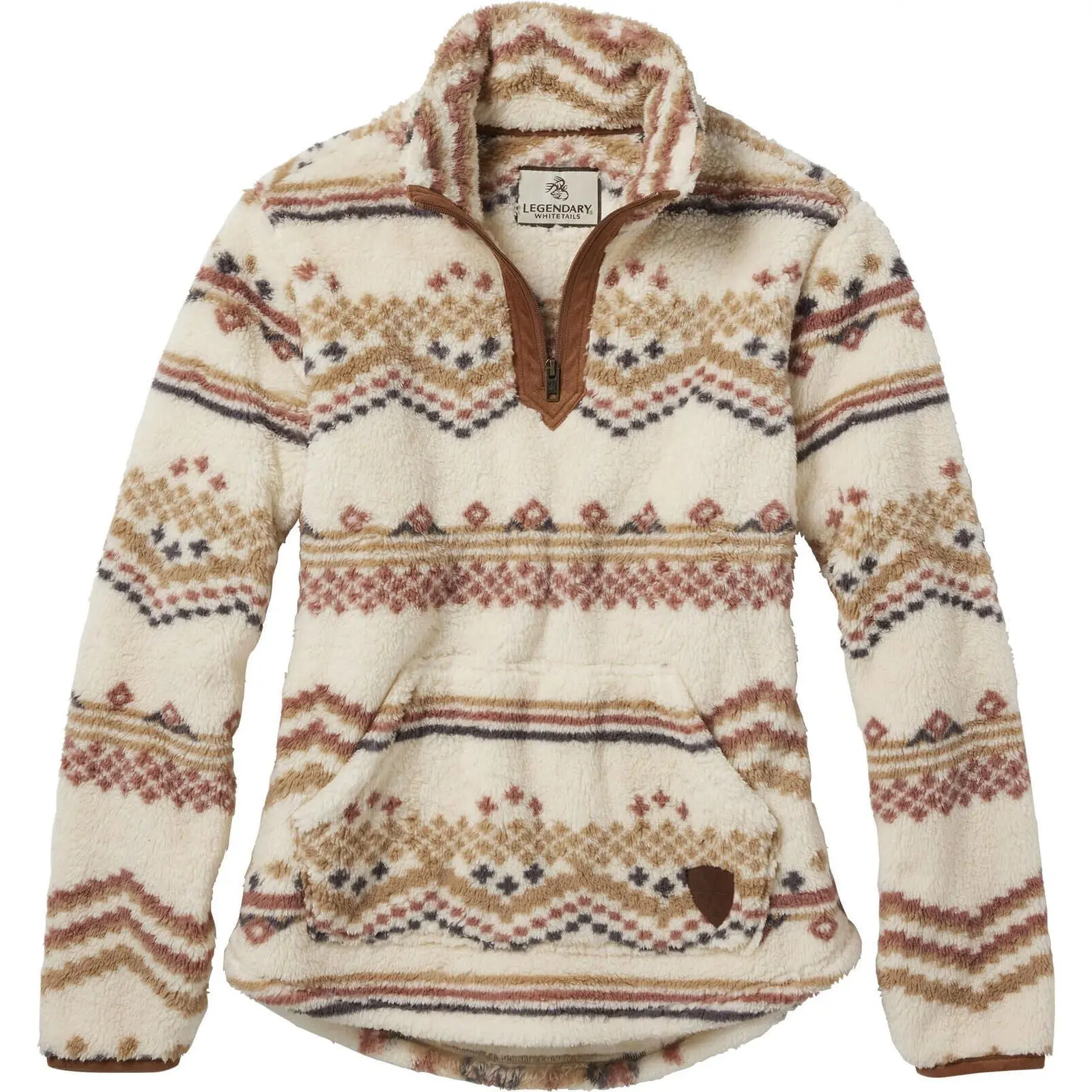 Legendary Whitetails Women's Fuzzy Hide Fleece Pullover Pocket Long Sleeve