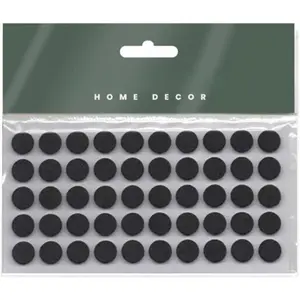 Cabinet Bumpers Furniture Bumpers Kitchen Cabinet Door Stoppers Sound Dampening Rubber Bumpers Made of Soft Eva Rubber for Quiet Drawer Close Anti Slam Cushion Rubber  Pads 10 mm (50 pcs, Black)