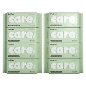 UNIFREE Biodegradable Face Towels - Ultra Soft 7.9"x7.9" Plant-Based Dry Wipes - 60-Count Pack for Travel & Home - Eco-Friendly & Chemical-Free - Super Water Absorption - Unisex Skin-Friendly Towels
