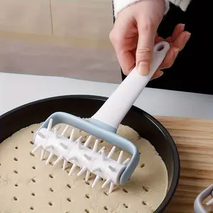 1pc Pizza Roller Prick Plastic Pizza Puncher Creative Flower Cutter Rolling Pin Needle Kitchen Baking Tool Kitchen Gadgets Kitchenware
