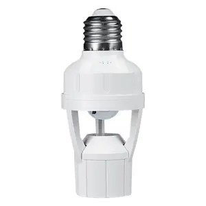Motion Sensor E27 Light Socket Converter, Adjustable Delay Time Switch, Color Temperature Control, Base, Home Use Bulb Adapter