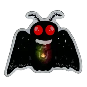 STRANGE CHARM - West Virginia Mothman Lamp Acrylic Pin