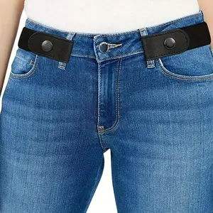 Adjustable Waistband, 1/2 Counts No Buckle Design Durable Elastic Waistband, Adjustable Elastic Belt for Jeans & Pants, Daily Use