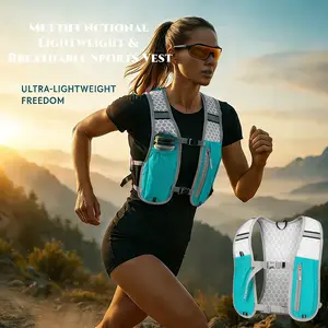 Lightweight Breathable Sweat-Wicking Running Vest Pack – Adjustable Hydration Backpack for Trail Running, Marathon, Cycling & Hiking, Large Capacity Unisex Sports Bag for Fitness, Travel.Gym stuff