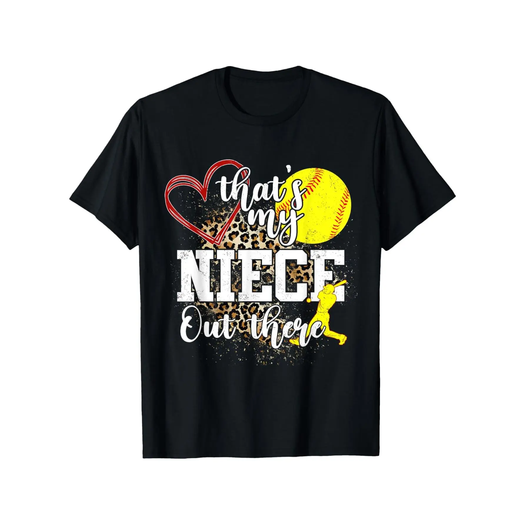 That'S My Niece Out There Softball Auntie Uncle T-Shirt - Soft, Breathable, Short Sleeve, Casual Summer T-Shirt For Men - Perfect For Outdoor Activities Tee