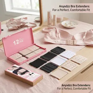 Bra Extender with Storage Case - Soft Elastic Comfortable Bra Closure Extension for All Common Bra Models, Adjustable Back Hook and Eye, Perfect for Maternity, Post-Surgery, and Everyday Wear