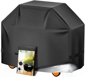 Grill Cover, 58 inch BBQ Gas Grill Cover for Outdoor Grill, Charbroil Grill Cover Barbecue Waterproof, Anti-UV for Weber Char-Broil Monument, Dyna-glo Nexgrill Spun Polyester, Protection
