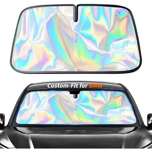 Custom-Fit for BMW Windshield Sun Shade, Car Sunshade Cover UV Block Car Front Window with Foldable Sun Shade Cover Cool Protection Visor, Designed for BM-W Accessories (for BMW 5 Series)