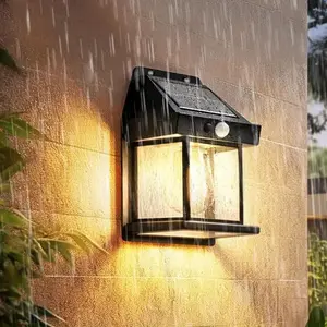 Solar Wall Lamp,Solar Street Light Outdoor,3 Modes Waterproof Solar Motion Seensor Wall Lantern For Garage Garden Yard Patio Outside Decorative
