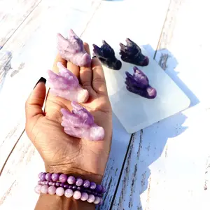 Purple Lepidolite Reiki Dragonhead (1.60")