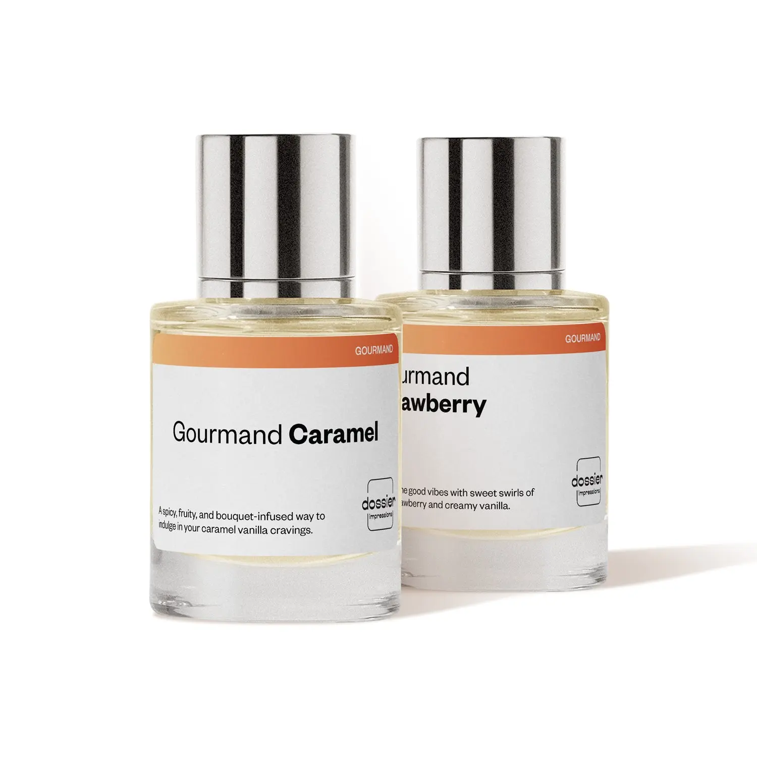 Summer Exclusive Bundle, Dossier, Women Perfume Bundle, 2x50ml, Gourmand Caramel, Gourmand Strawberry