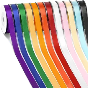 ainbow Satin Ribbon, 3/8 Inch x 12 Rolls Total 120 Yards, Colorful Ribbon Perfect for Gift Wrapping, Crafts Hair Bows, Flower Bouquet, Wedding Party Decoration and More