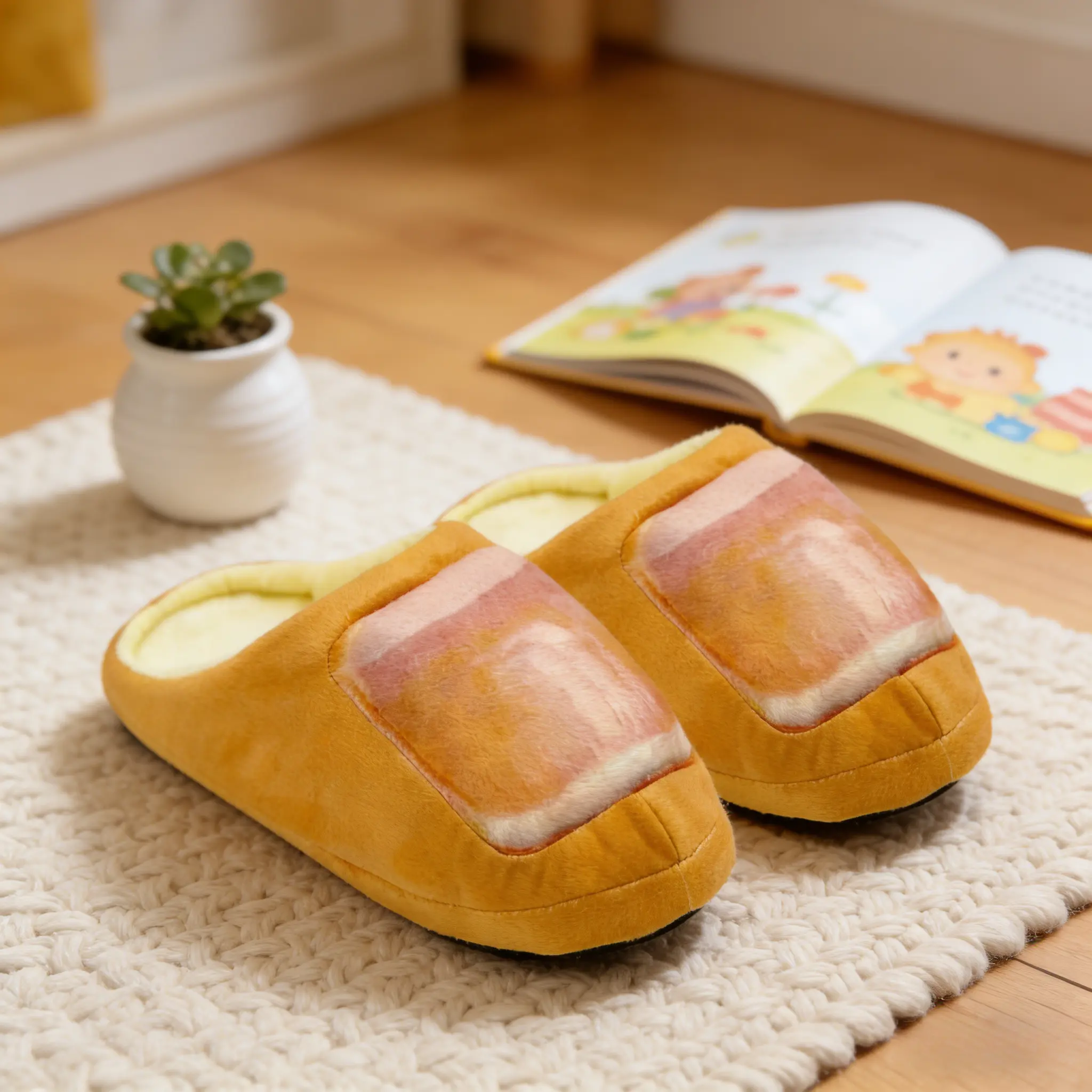 Novelty Big Toe Slipper Slides, Funny Unisex Prank Gag Gift for Adults, Soft Slip-On Indoor House Shoe, Size 36-42