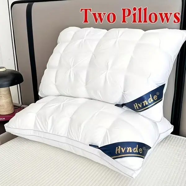 2 Pack Luxury Hotel Collection Pillows Supportive High Loft Neck Pillows Hypoallergenic Cooling All Season Comfort Gift