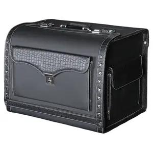 Car Trunk Storage Box, Foldable Large Capacity, Multifunctional Car Organizer, Interior Accessories for Stowing & Tidying, Kit with Combination Lock, 55L Large Capacity, Premium Luxury Design, Durable Heavy Duty Trunk Organizer