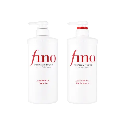 Fino Repair Shampoo & Conditioner 550ml+550ml  - Intensive Repair, Moisture & Strengthening - for All Hair Types Cleanser Cleansing Hydrate Flower