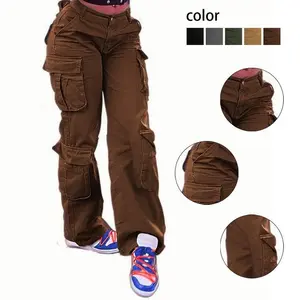 Denim Cargo Pants for Women - Trendy Street - Style with Ample Pockets（gift）