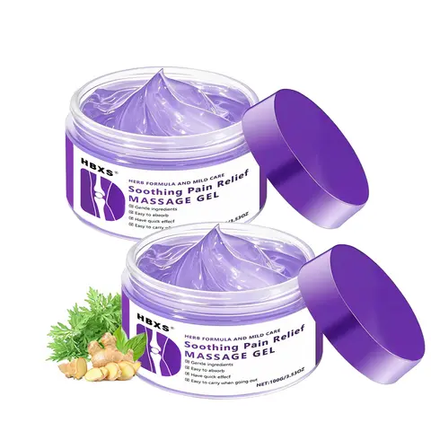 Purple Gel Pain Relief Balm - Joint & Muscle Care Treatment for Severe Knee Arthritis, Shoulder & Neck Aches, Body Massage Therapy (Beauty & Personal Care Body Oil)
