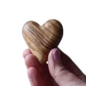 Three Olive Wood Hearts From The Holy Land