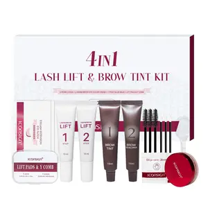 4 in 1 Eyelash & Brow Perming Dyeing Kit, 1 Set Eyelashes & Brow Perming Tint Kit for Women, Professional Eye Makeup Tool for Salon & Home Use, Cosmetic, Lashlift Set