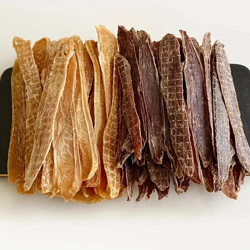 150g/5.29oz Chicken Jerky and Duck Jerky Dog Treats For Small, Medium, Large Dog, Made With Real Pure Chicken, Duck - Healthy, Easily Digestible, Dog Chews Long Lasting, And High Protein, Low Fat, Perfect Training Reward Snack For Dogs