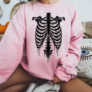 Skelly drip sweatshirt Pullover Womenswear Tops Crewneck halloween shirt halloween cute woman spooky