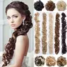 1PC Messy Curly Hair Bun Extensions Donut Updo Fluffy Scrunchies Hairpieces Ponytail DIY Wrap Around Bun Synthetic Extensions For Women
