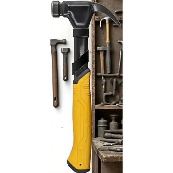 12 oz Heavy-Duty Curved Claw Framing Hammer - Ergonomic Non-Slip Handle, Durable Steel Construction - Professional Woodworking Tool for Precision Strikes, Nail Pulling, Curved Framing Hammer